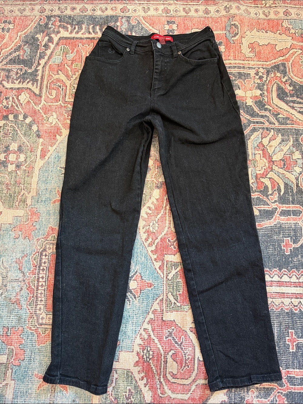 Vintage late 80s/early 90s Gloria Vanderbilt Black High-Rise Straight Jeans